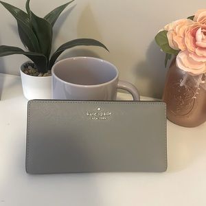 Dove Grey Kate Spade Slim Bifold